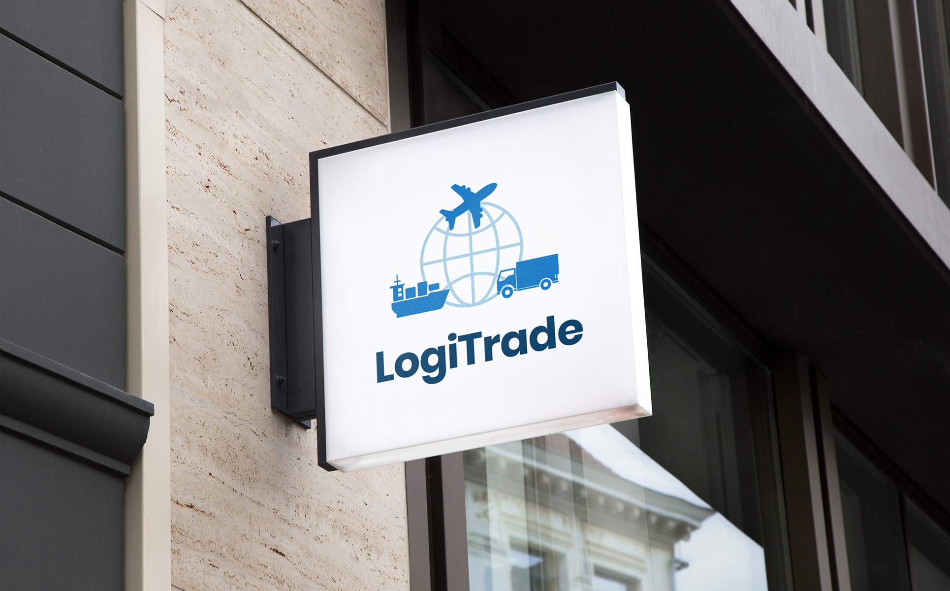 Download LogiTrade - шаблон логотипа транспортной и логистической компании / Graphics Logo Template - Шаблон логотипа на тему графика 