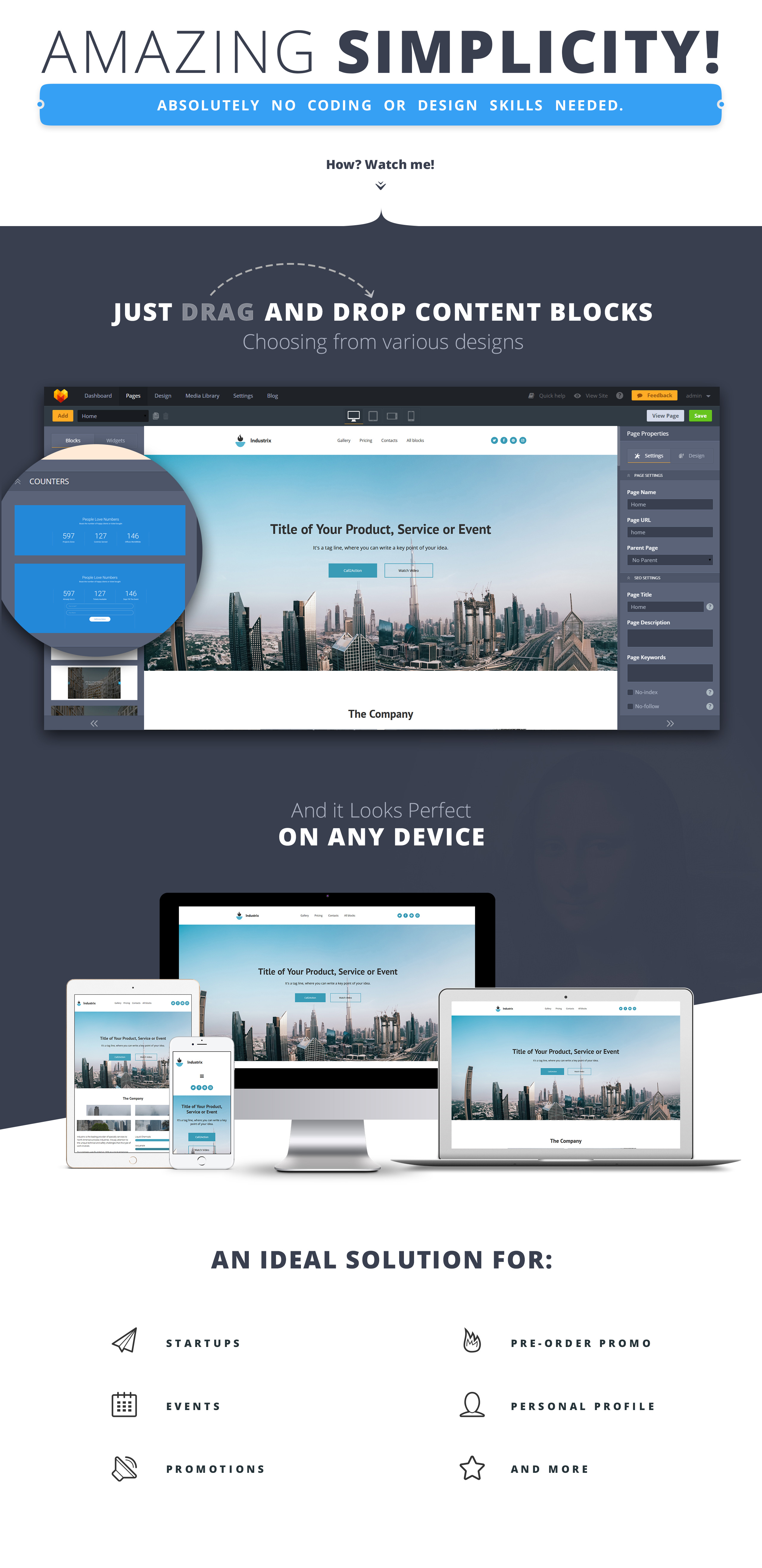 шаблон целевой страницы motocms 3