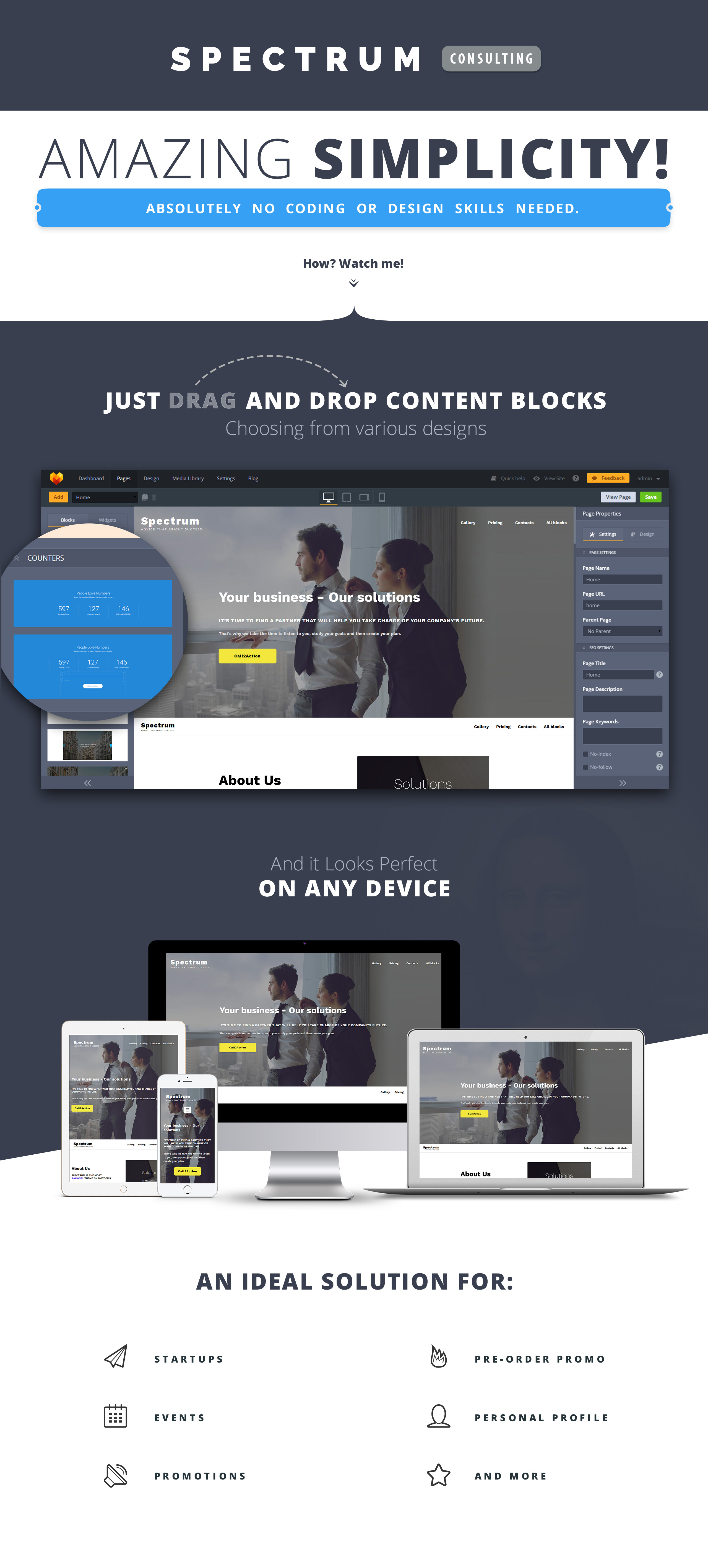 консалтинг motocms 3 шаблон целевой страницы