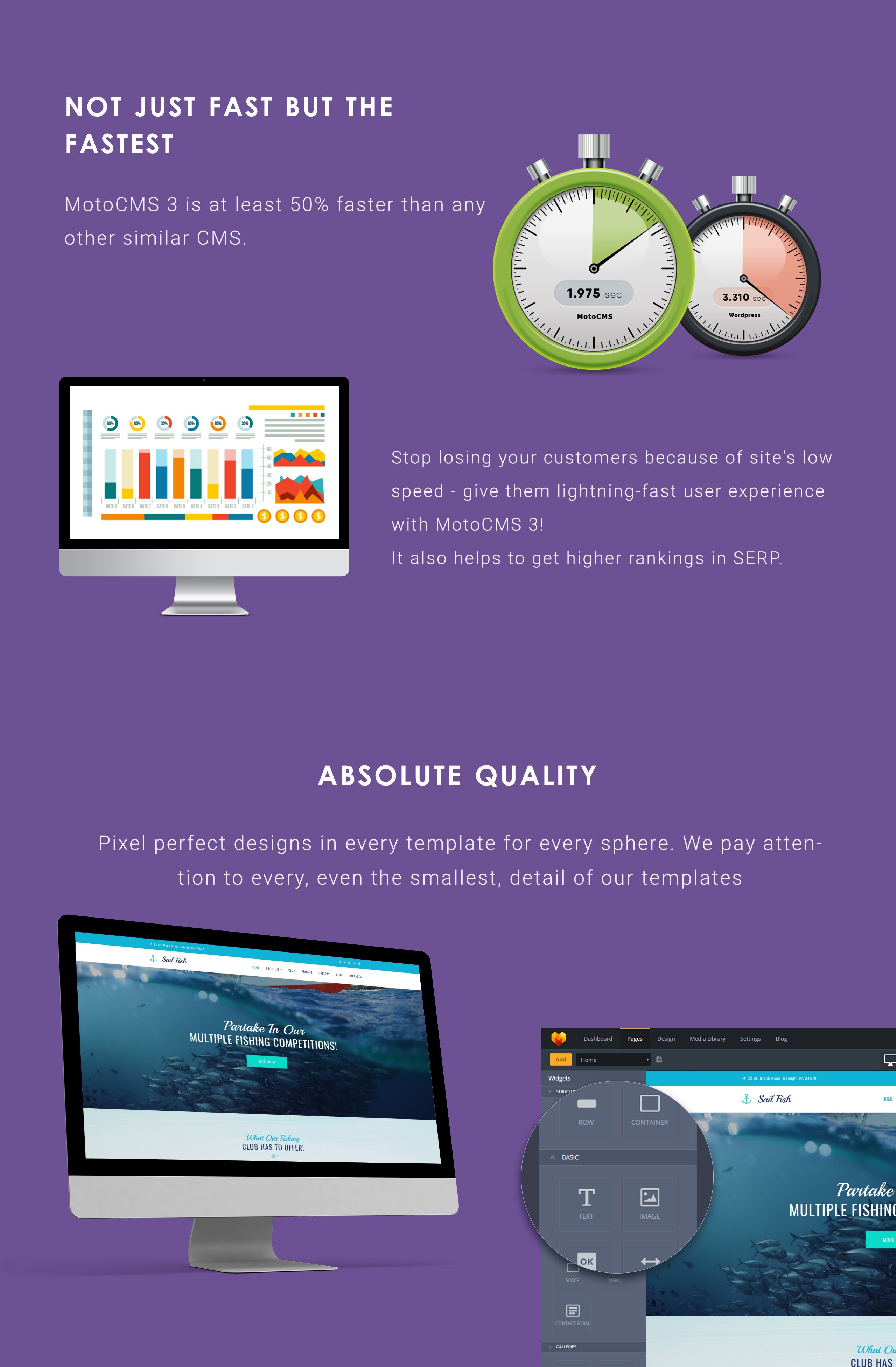 шаблон fishing moto cms 3