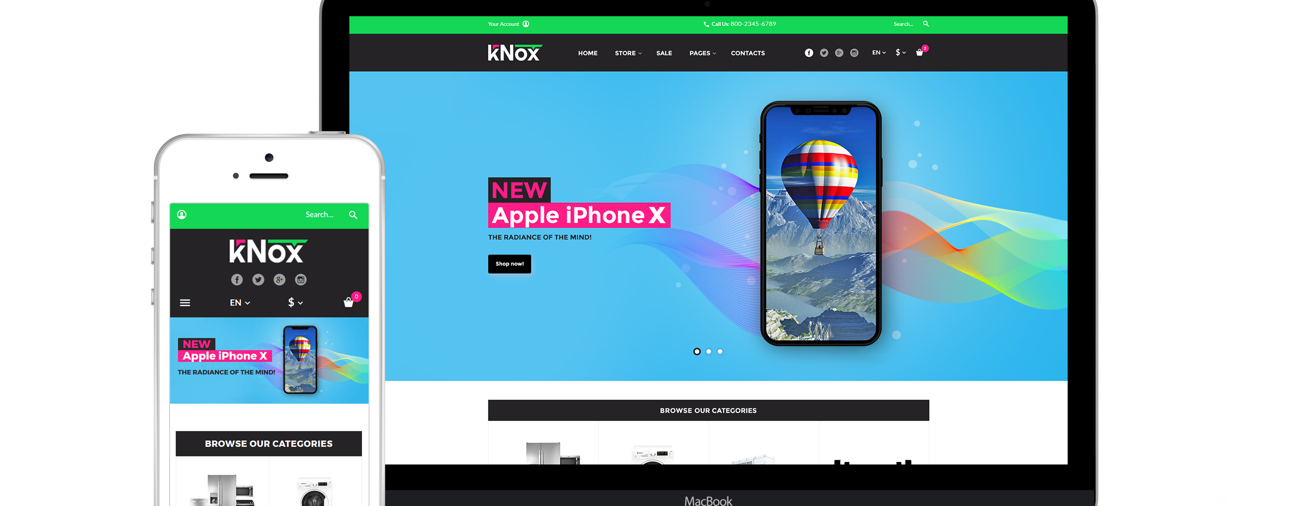 тема knox prestashop