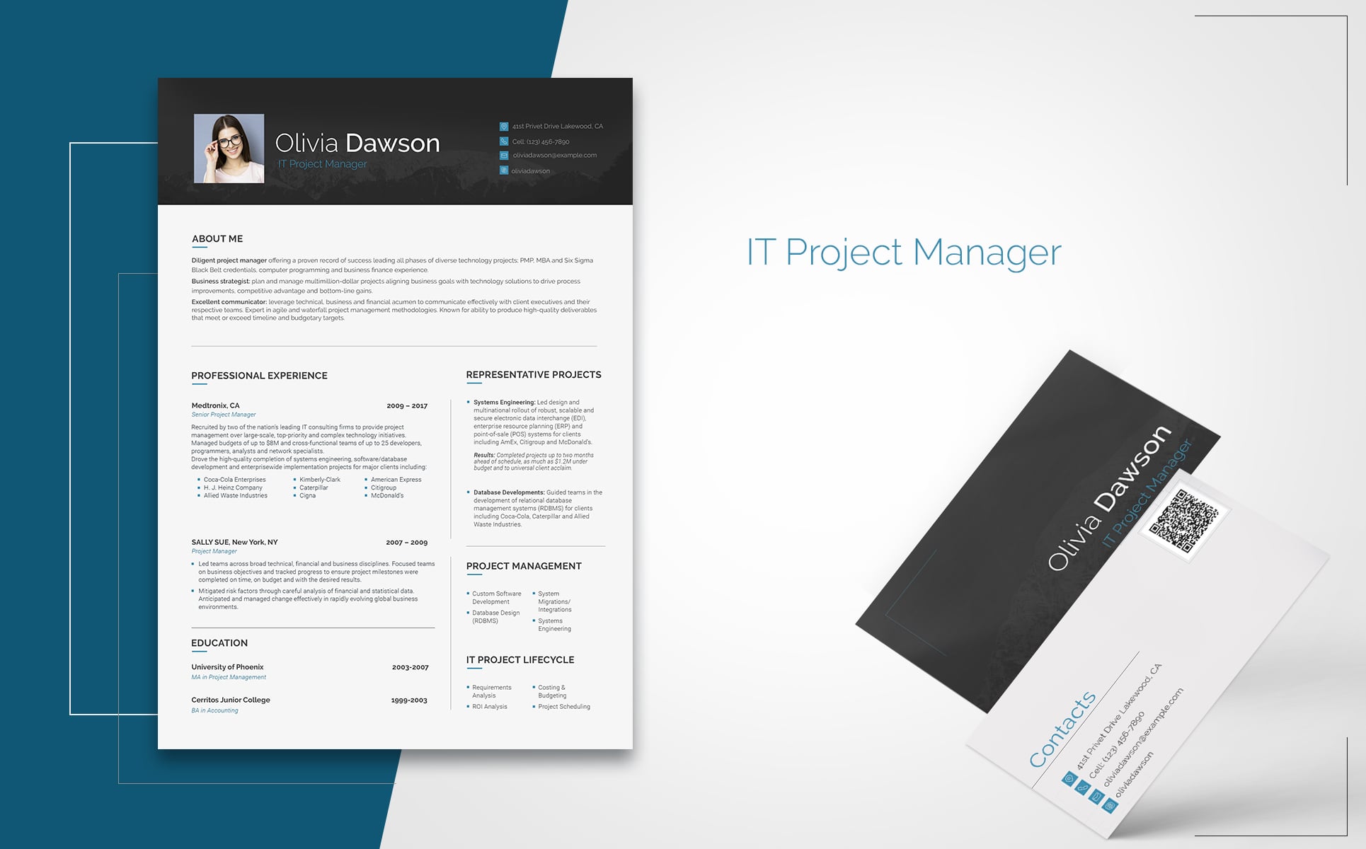 Download Резюме "Olivia Dawson - Project Manager Resume Template" / Olivia Dawson - Project Manager Resume Template - Резюме на тему графика 