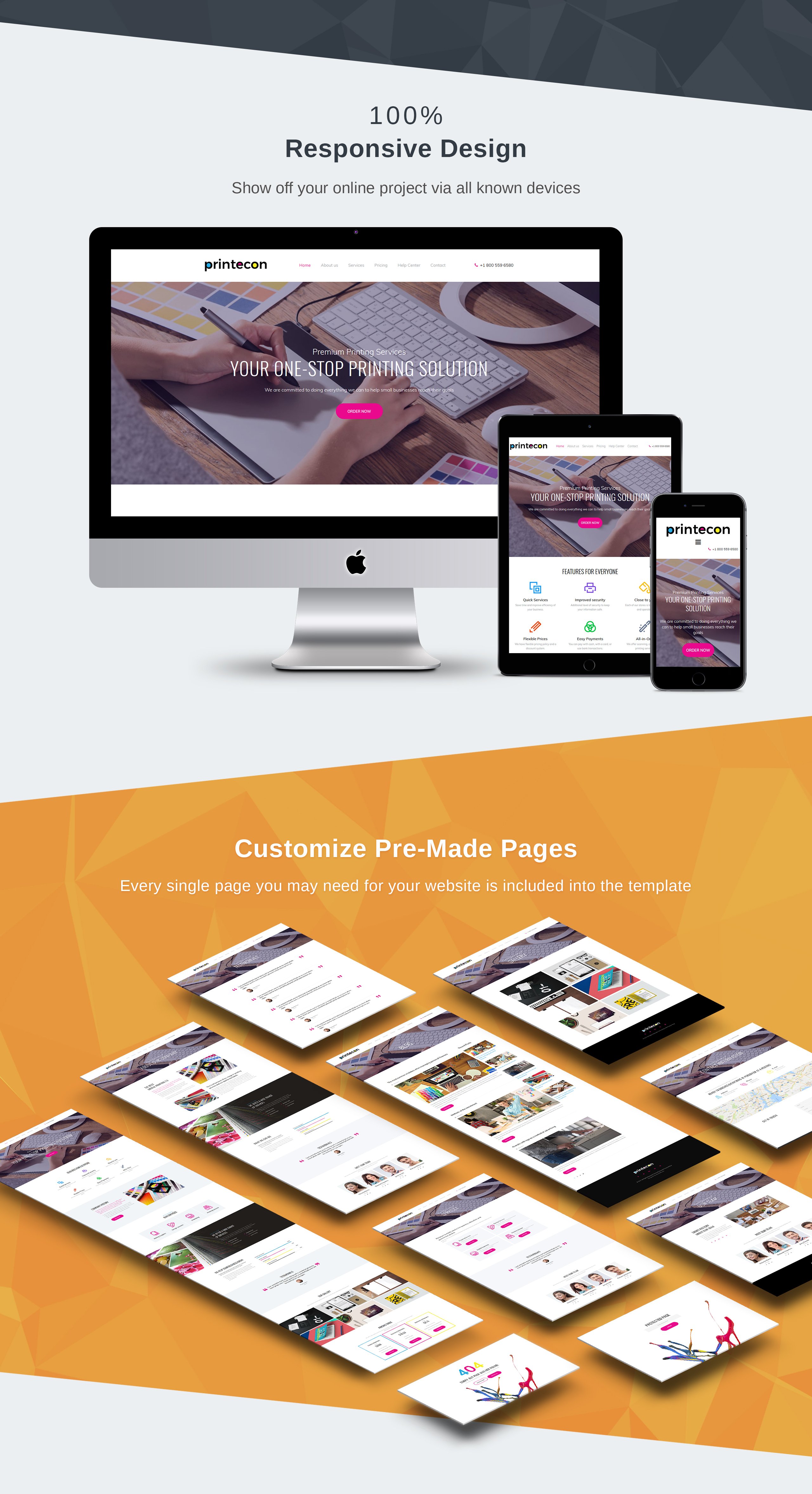 digital printing company premium moto cms 3 template