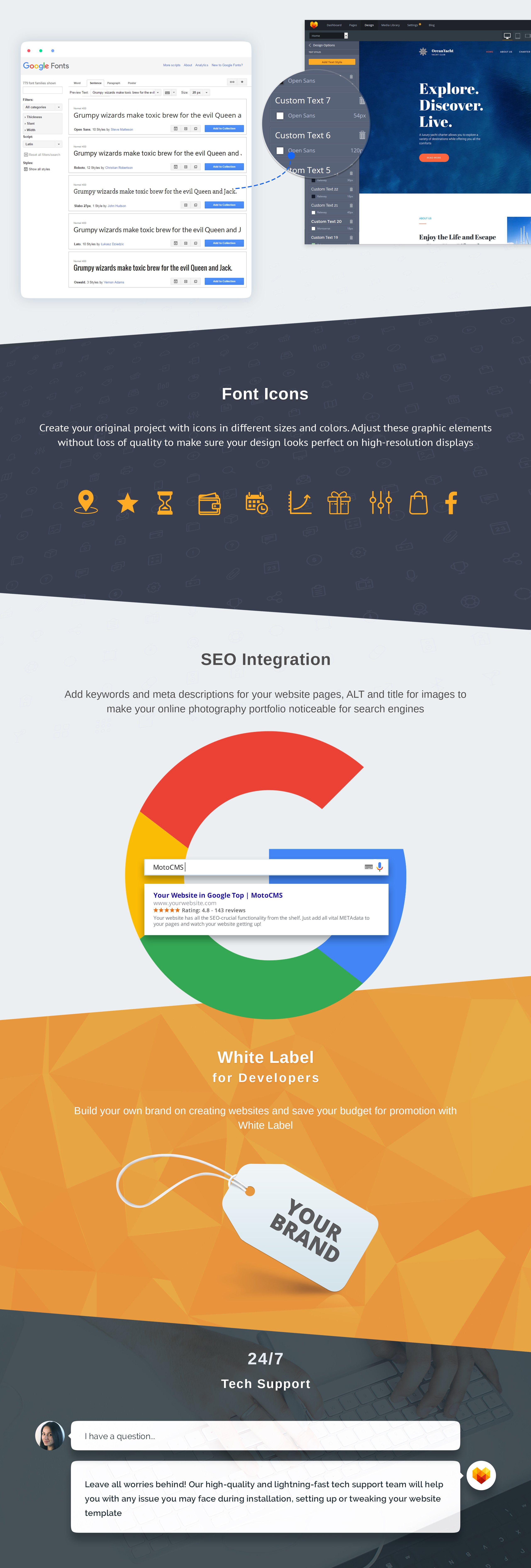 шаблон yacht club premium moto cms 3