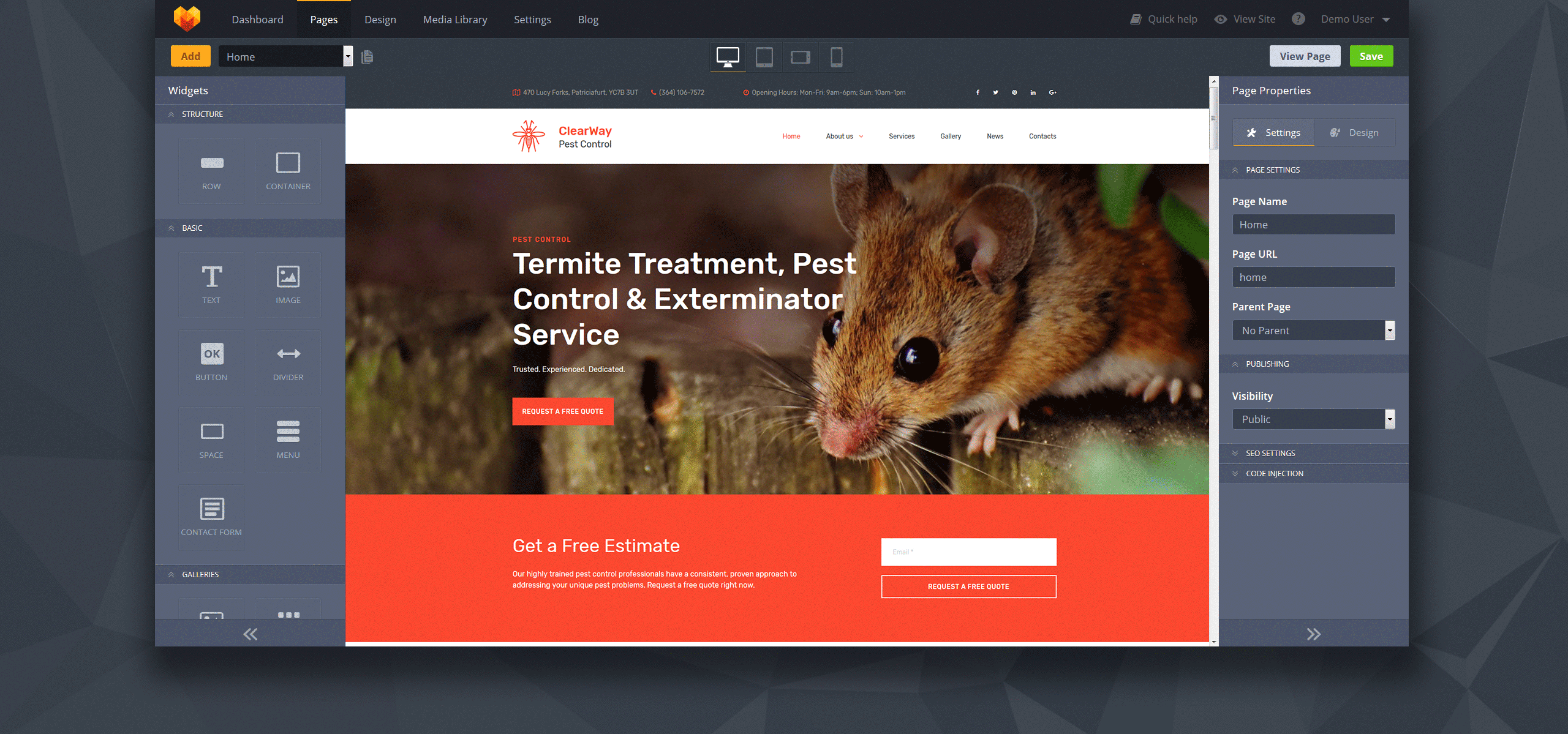 pest control premium moto cms 3 шаблон