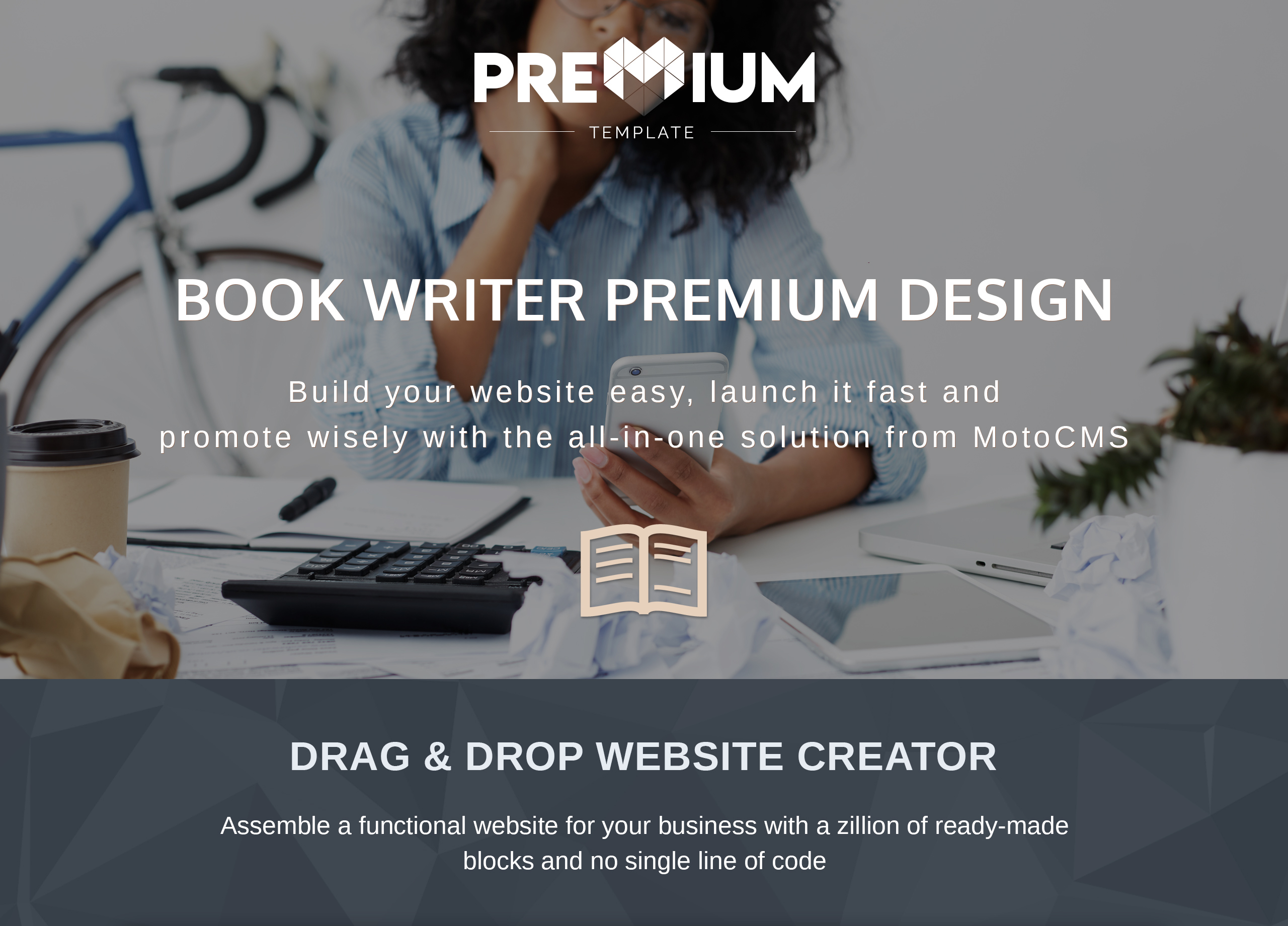 шаблон book writer premium moto cms 3