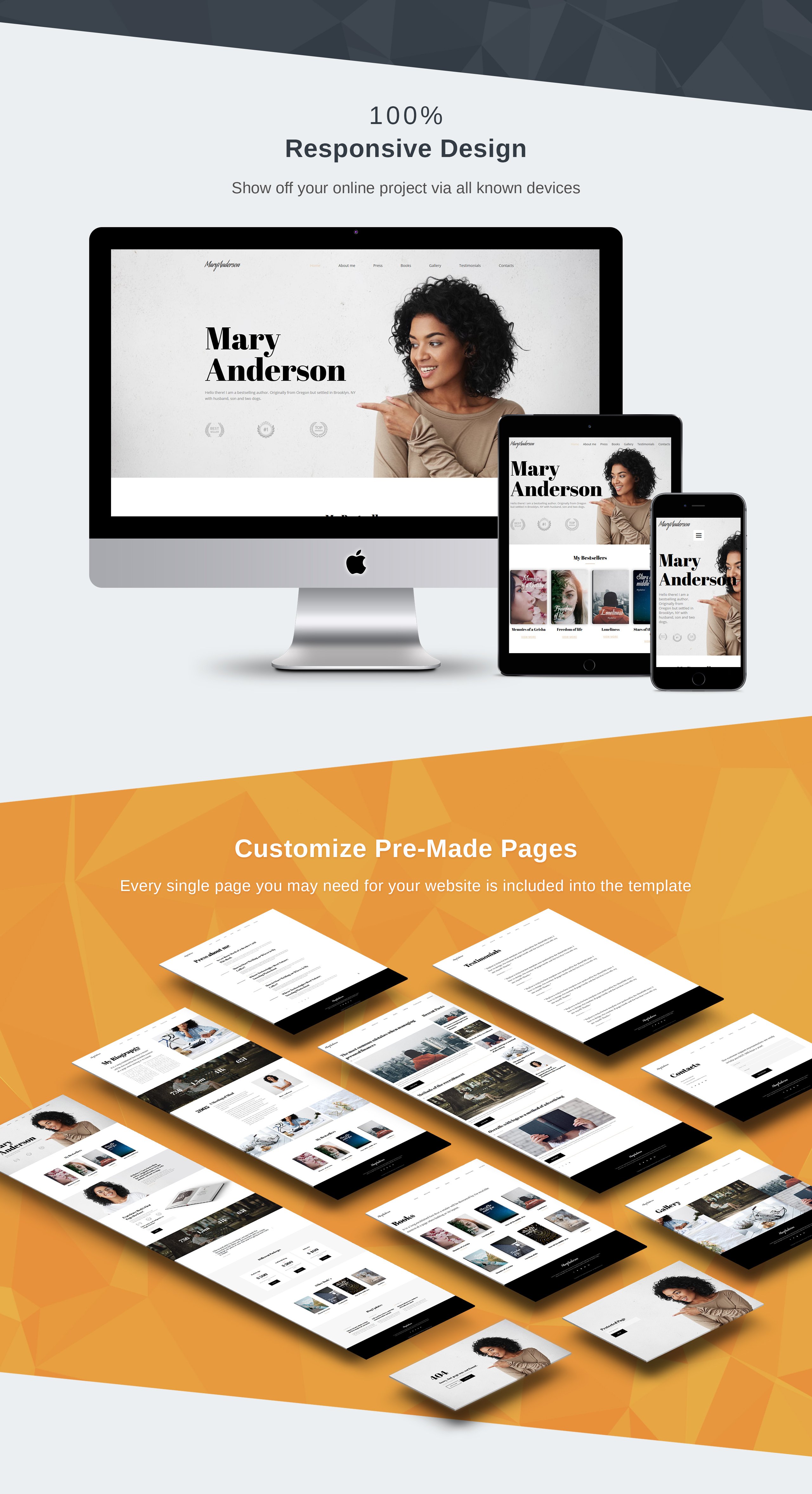 шаблон book writer premium moto cms 3