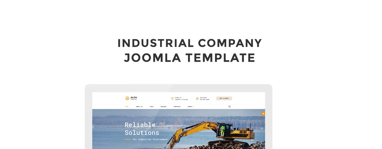 промышленный чистый профессиональный шаблон joomla