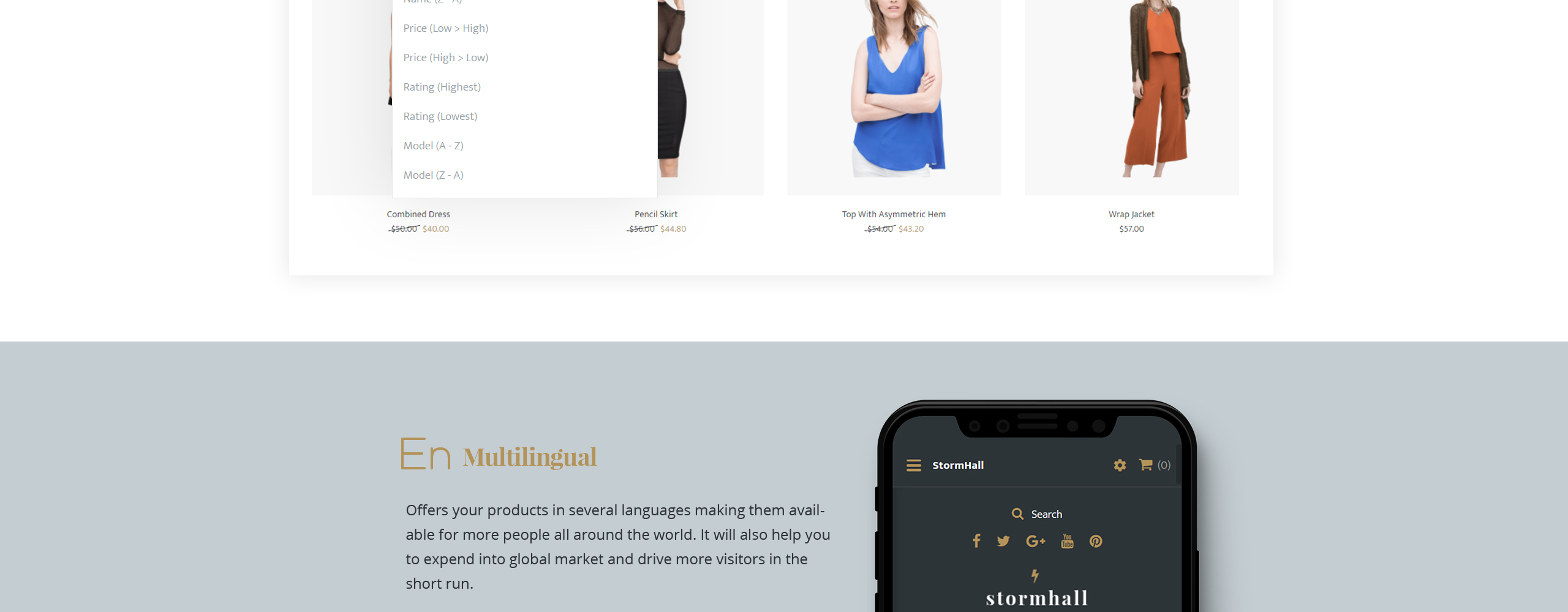 модный магазин отзывчивый шаблон opencart