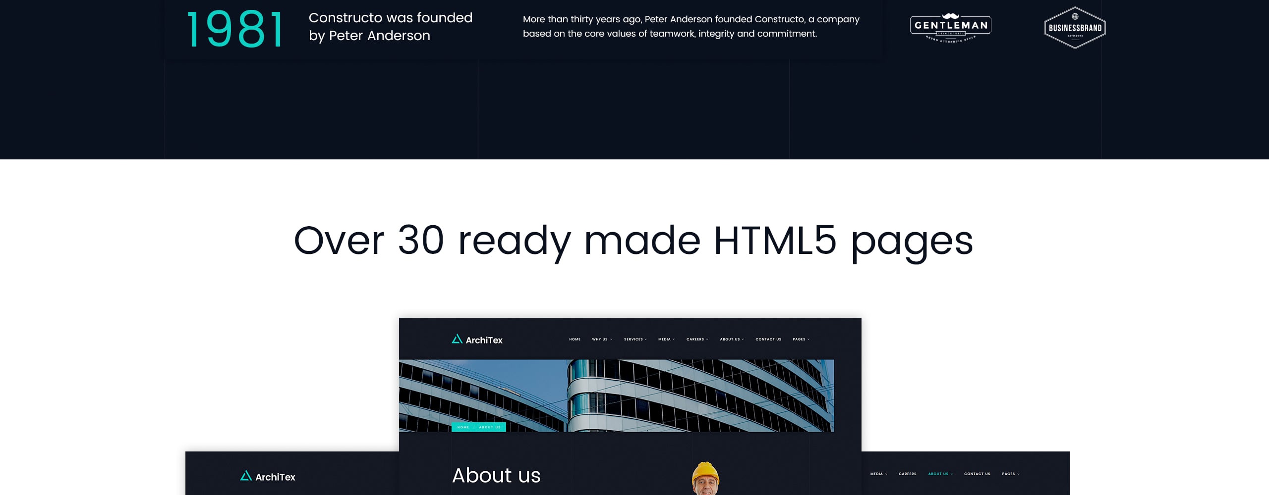 строительная компания html адаптивный шаблон сайта