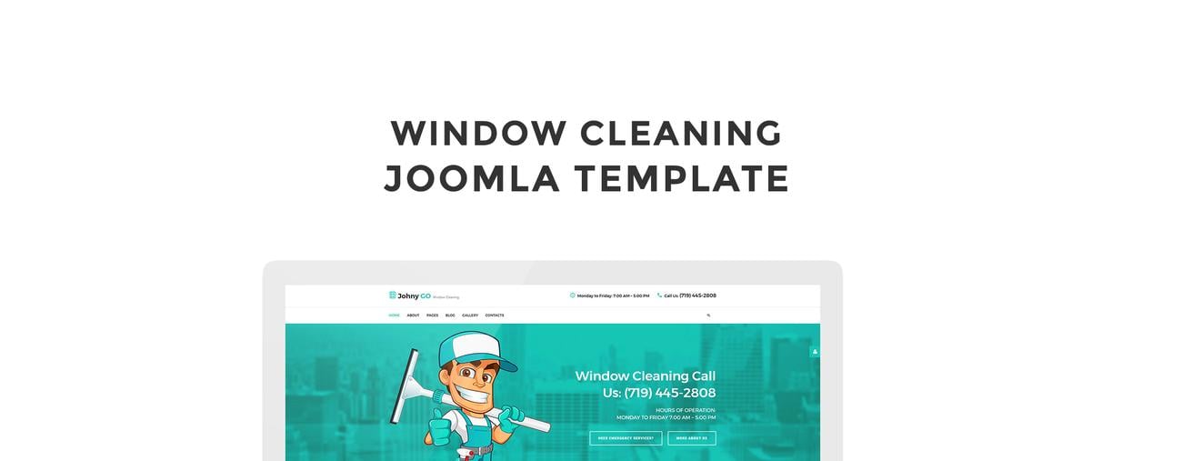 услуги по мойке окон шаблон joomla