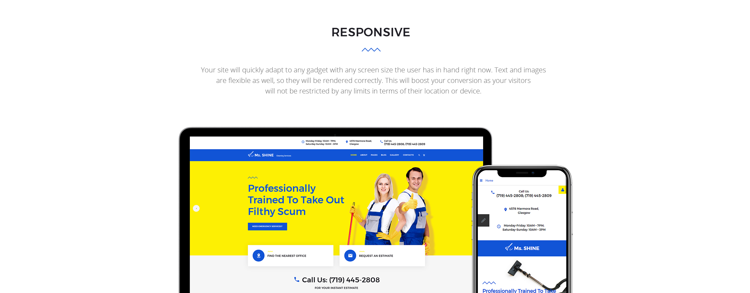 клининговые услуги отзывчивый шаблон joomla