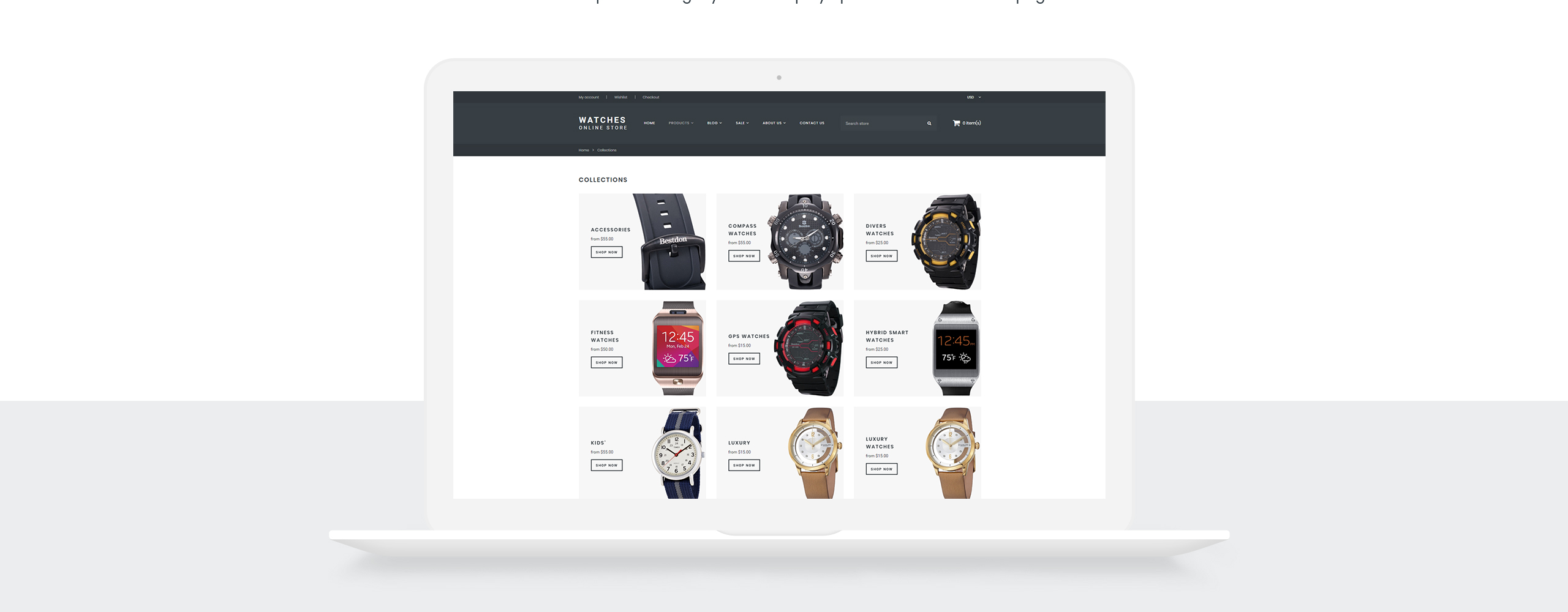 интернет-магазин shopify тема