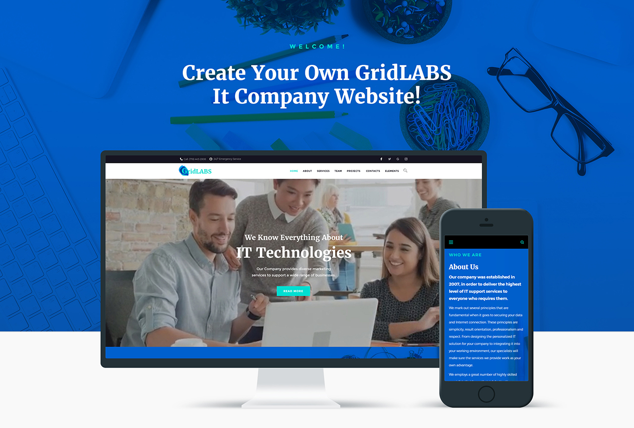 it technologies company отзывчивая тема wordpress