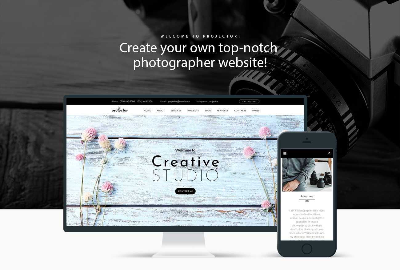 фотограф портфолио multihome wordpress тема
