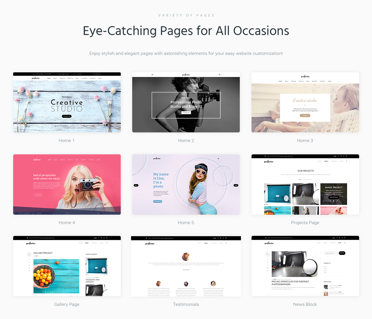 фотограф портфолио multihome wordpress тема