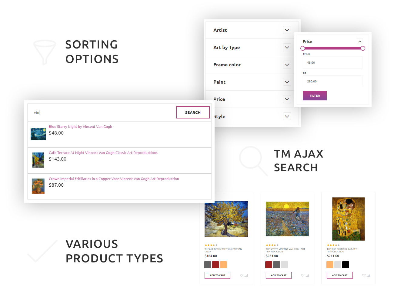 художественная галерея магазин magento тема