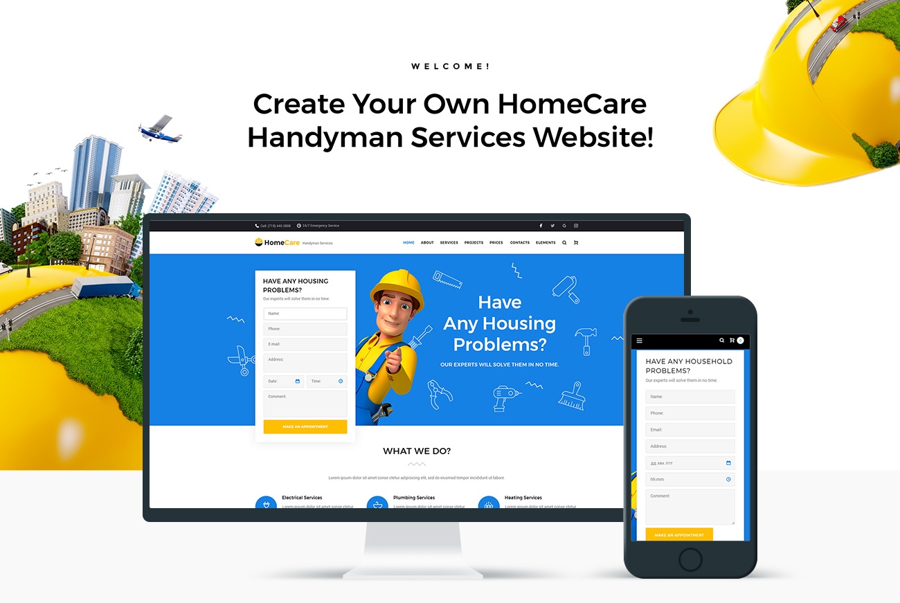 handyman services отзывчивая тема wordpress