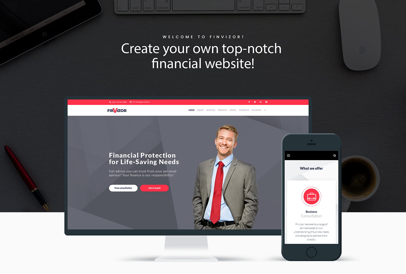 finvisor business consultant wordpress тема