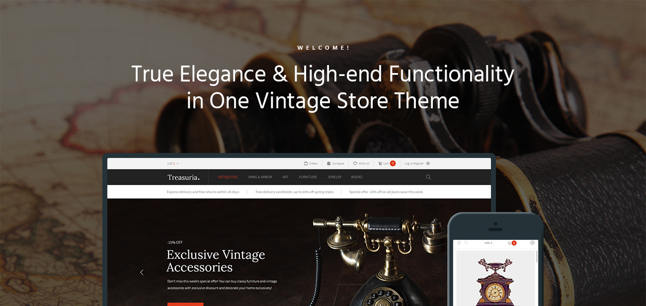 античная и винтажная тема woocommerce