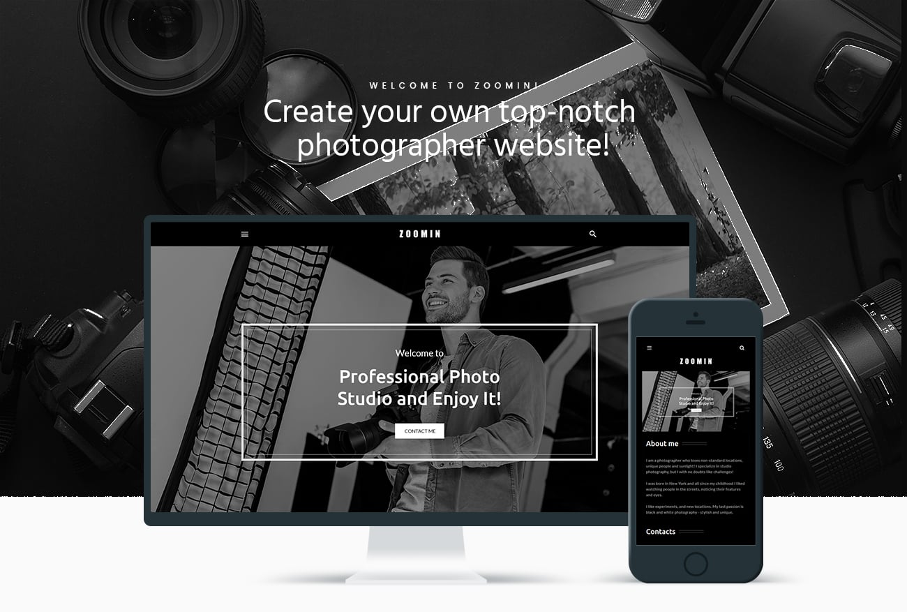 фотограф портфолио wordpress тема