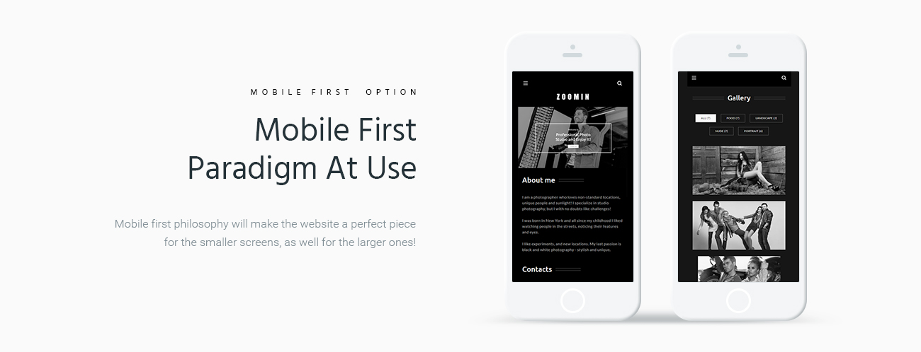 фотограф портфолио wordpress тема