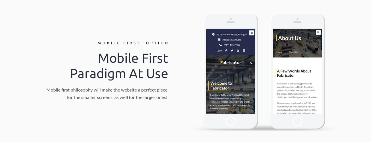 промышленная компания wordpress elementor theme