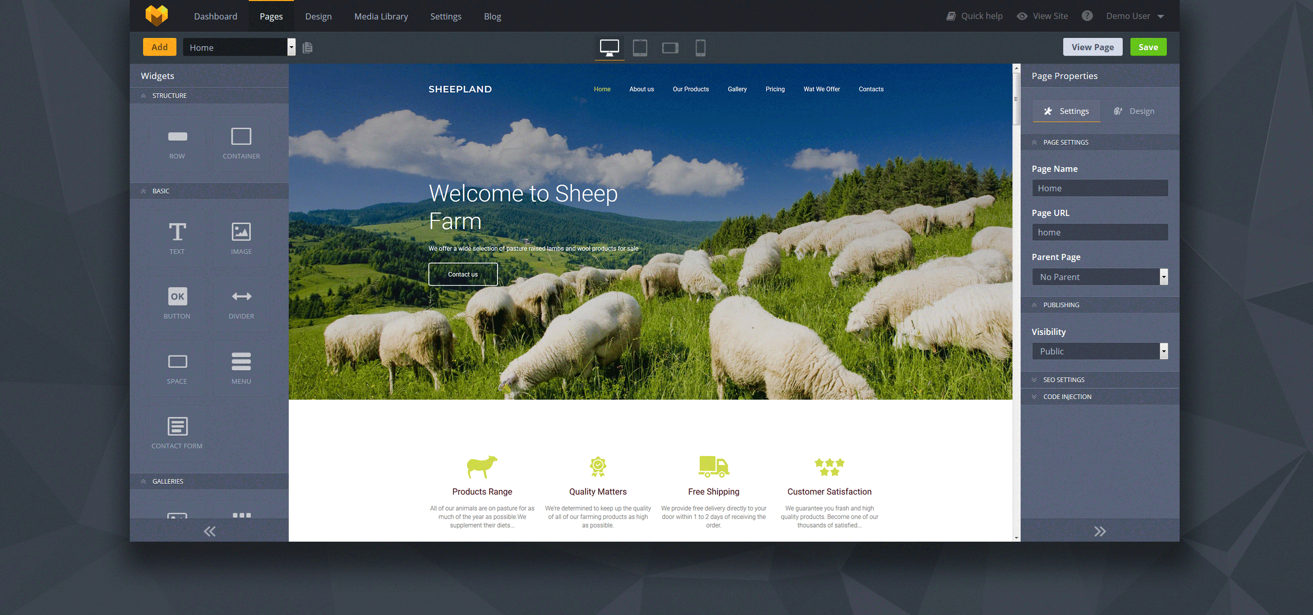 sheepland premium moto cms 3 шаблон