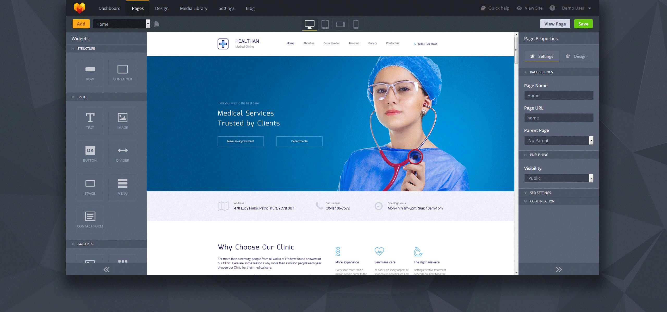 шаблон medical premium moto cms 3