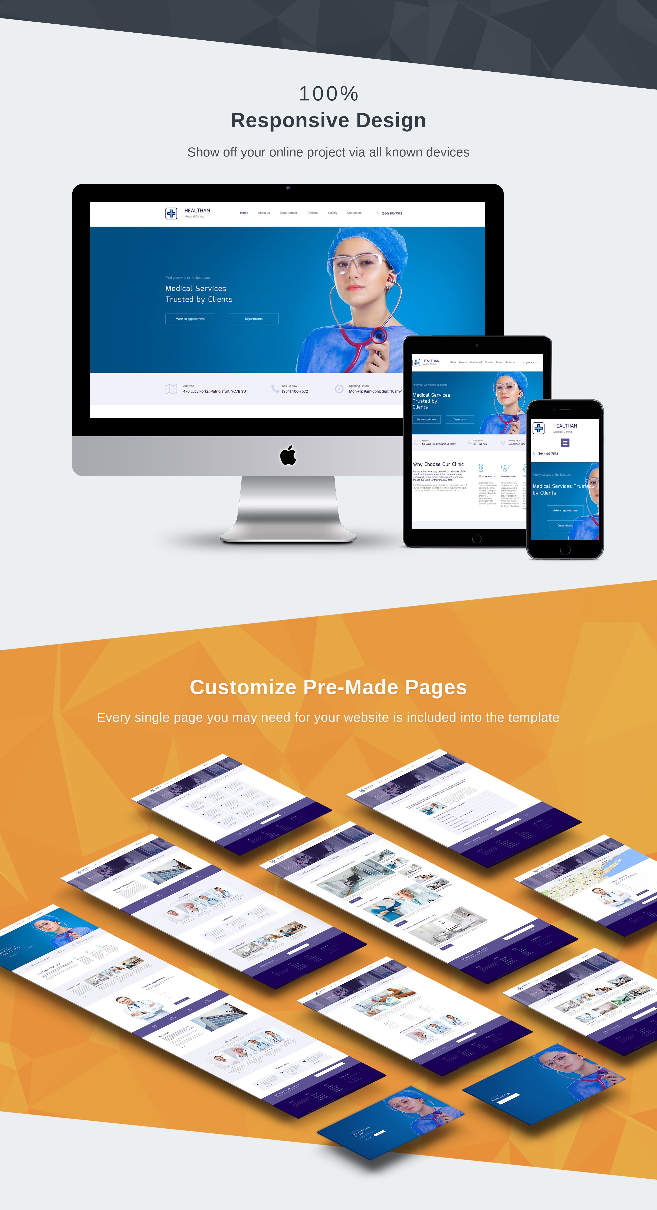 шаблон medical premium moto cms 3