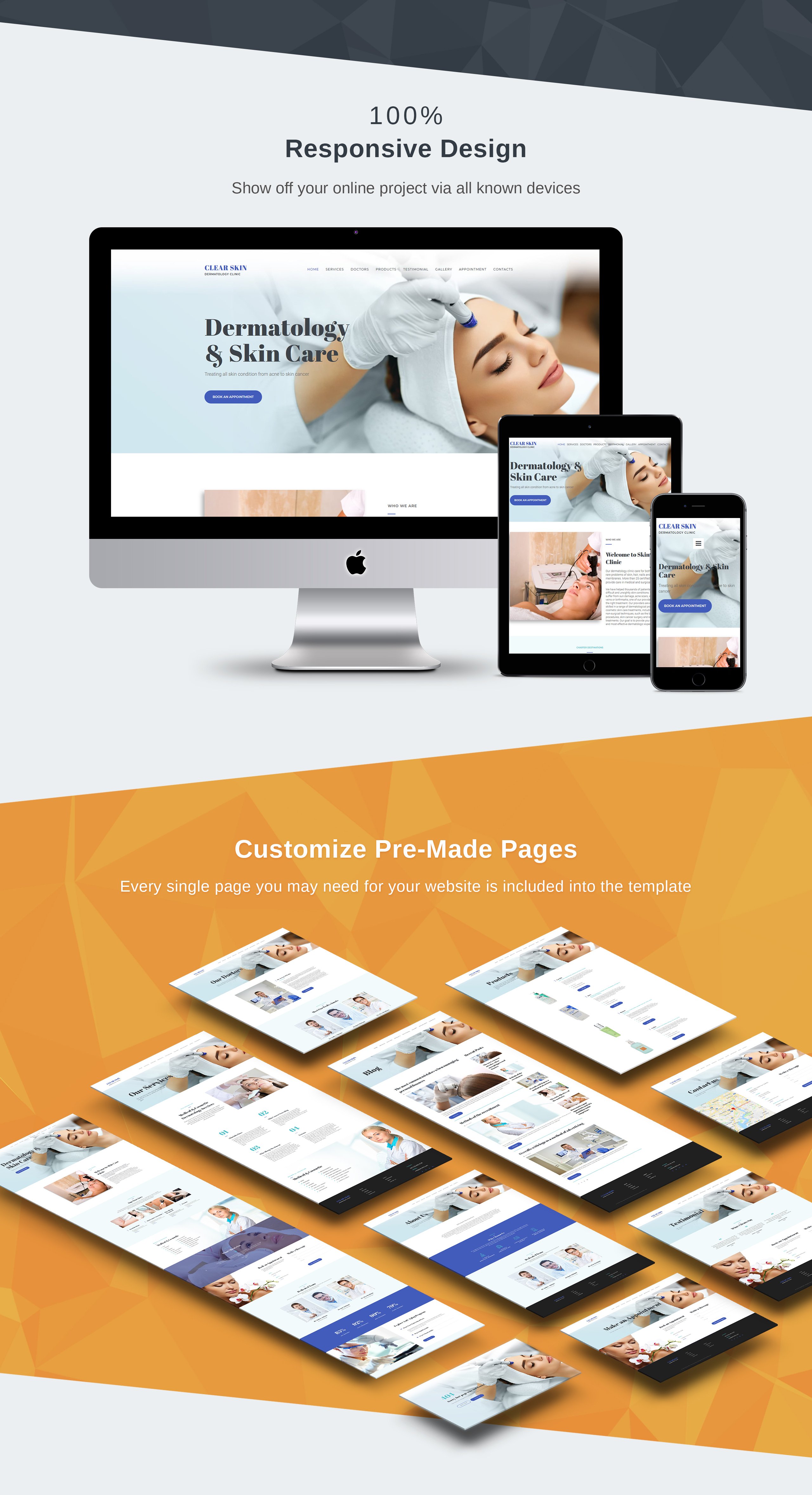 шаблон dermatologist clinic moto cms 3