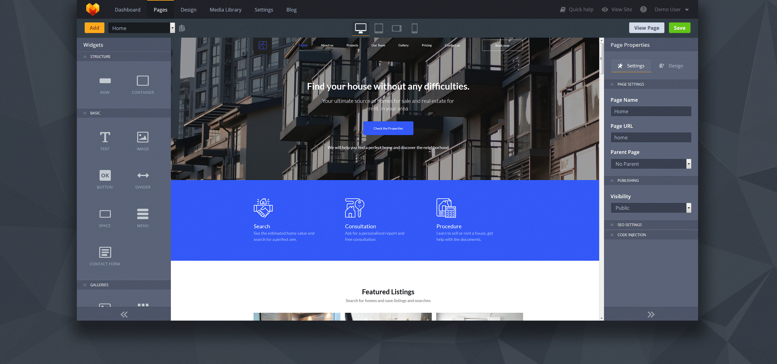 шаблон real estate moto cms 3