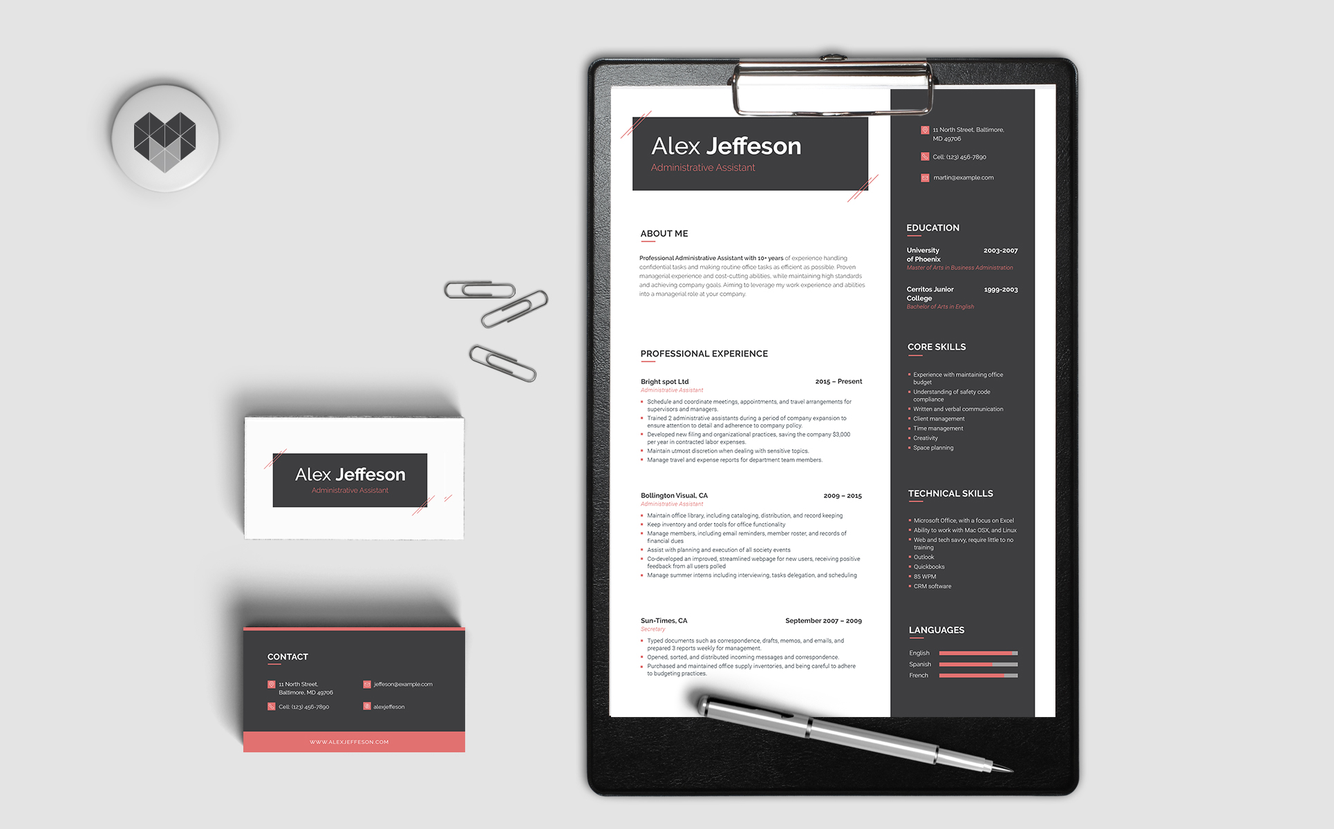 Download Резюме "Пример сайта резюме заместителя" / Alex Jefferson - Administrative Assistant Resume Template - Резюме на тему графика administrative event manager planner meeting coordinator organizer organizor consultant party celebration assistant associate events campaigns resume cv cover letter curriculum vitae