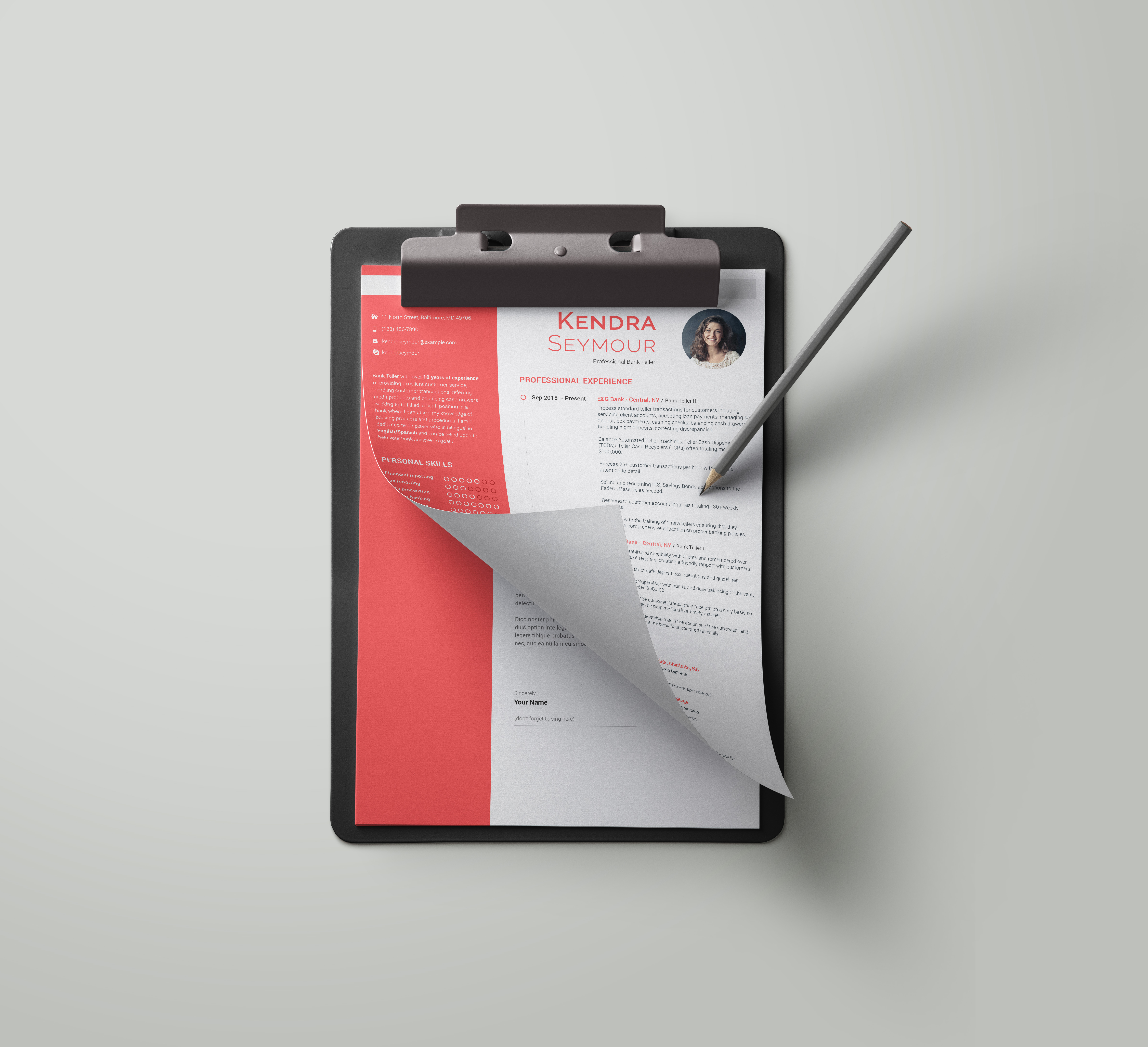 Download Резюме "Kendra Seymour - Bank Teller Resume Template" / Kendra Seymour - Bank Teller Resume Template - Резюме на тему графика cashier bank teller job jobs banking finance financial accounter accounting cashiers money vacancies apply qualification