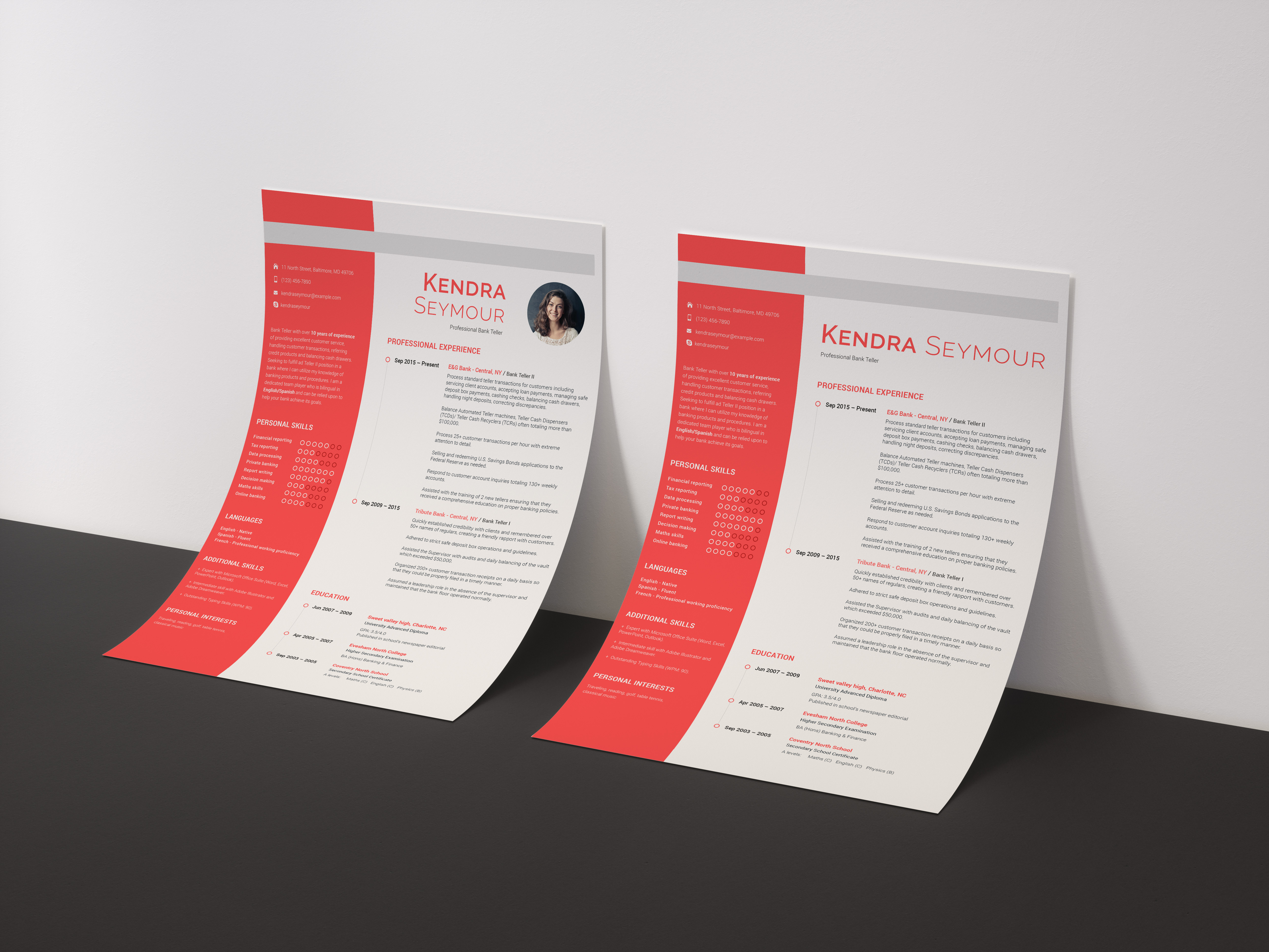 Download Резюме "Kendra Seymour - Bank Teller Resume Template" / Kendra Seymour - Bank Teller Resume Template - Резюме на тему графика cashier bank teller job jobs banking finance financial accounter accounting cashiers money vacancies apply qualification