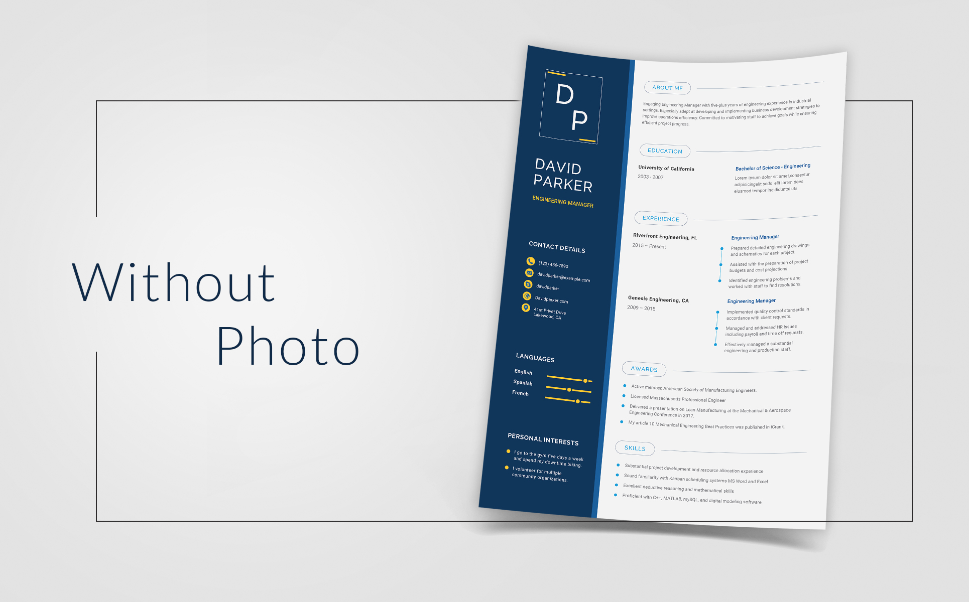 Download Резюме "David Parker - Engineering Manager Resume Template" / David Parker - Engineering Manager Resume Template - Резюме на тему графика management engineer ms architectural manager architect civil electrical mechanical engg industrial dcientist technology engineering