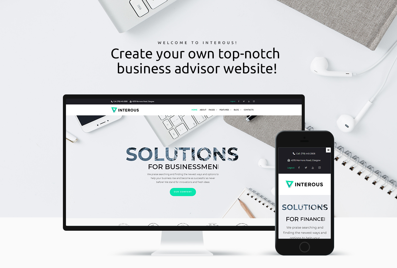 бизнес услуги wordpress тема