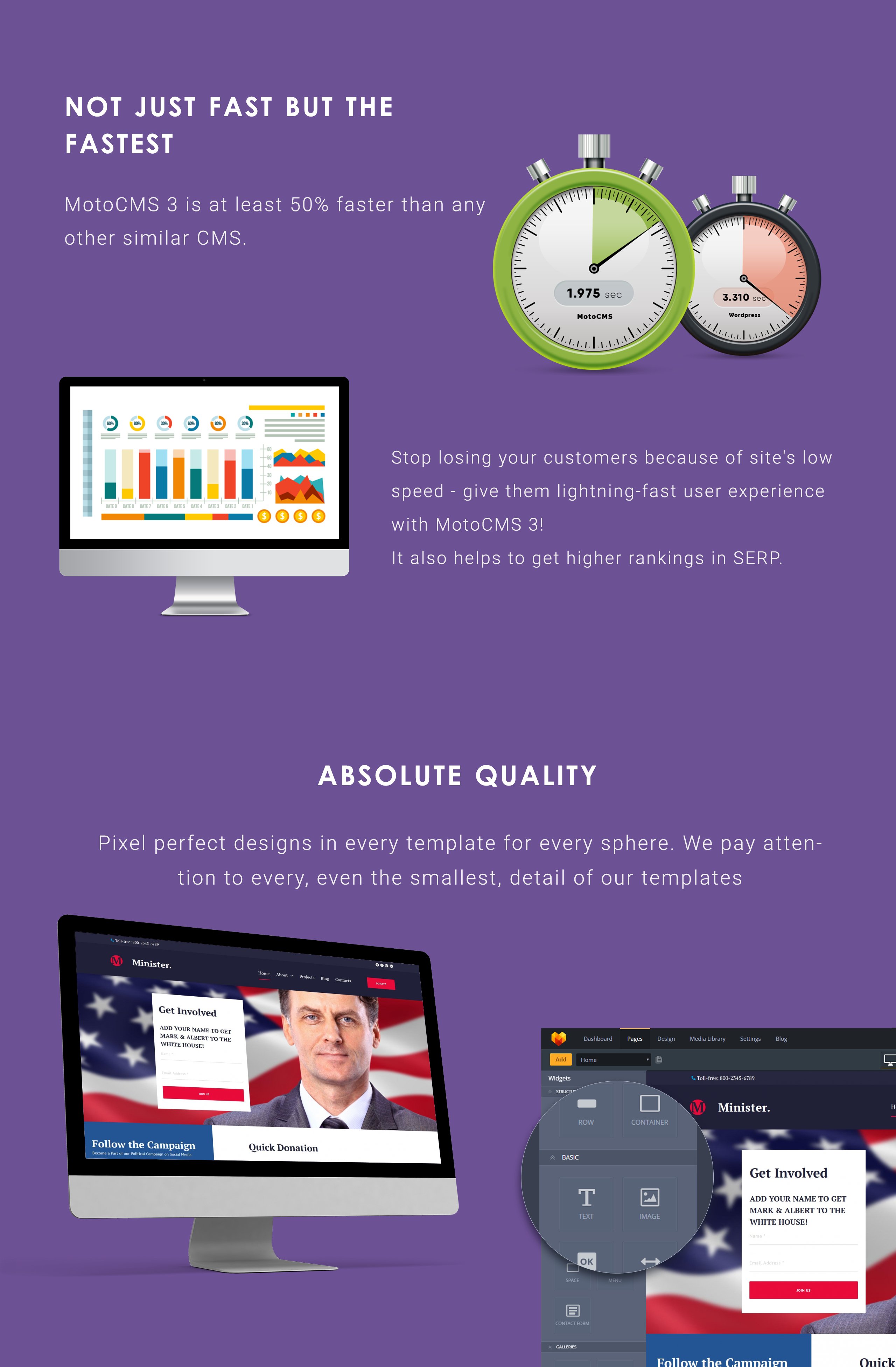 шаблон political candidate moto cms 3