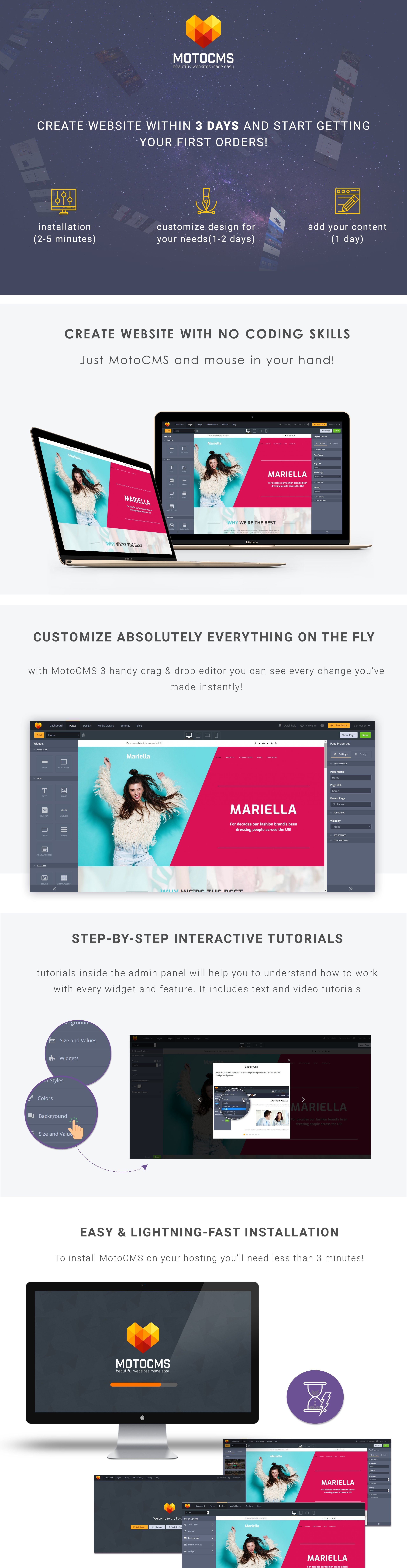 шаблон fashion moto cms 3