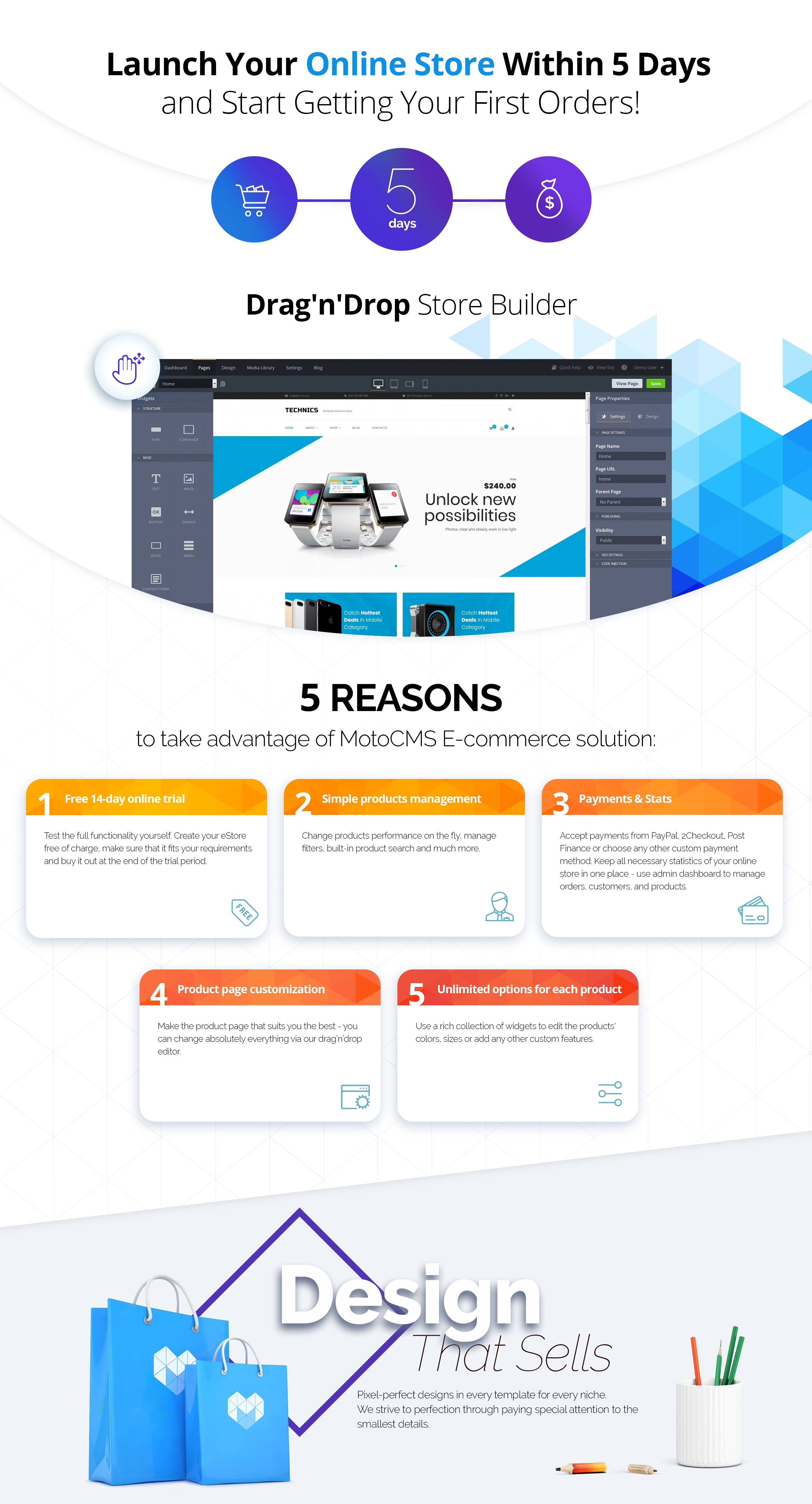 gadgets store motocms ecommerce template