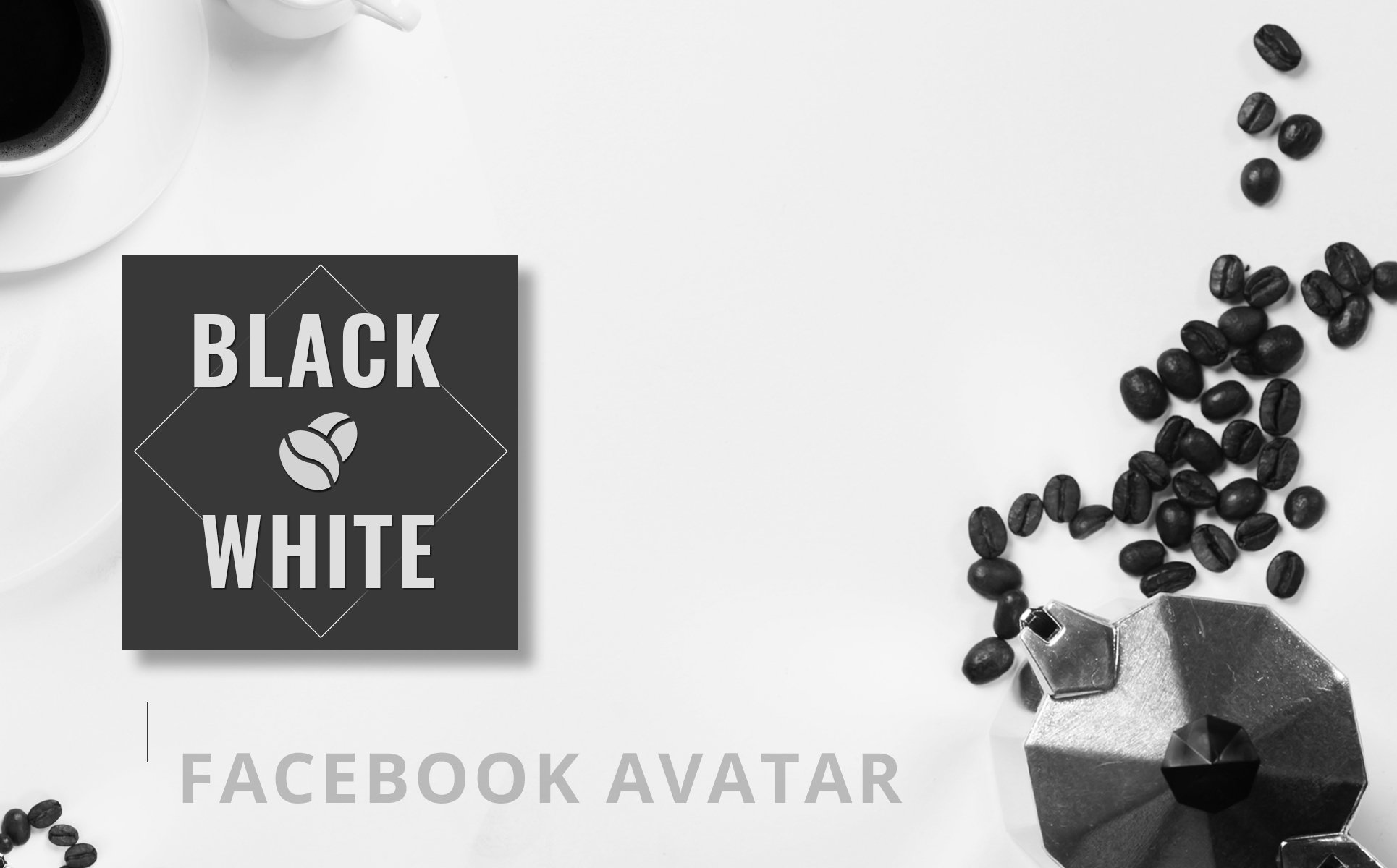 Download Шаблон для соцсетей "Facebook Cover Template For Coffee Shop for Social Media" / Facebook Cover Template For Coffee Shop for Social Media - Шаблон для соцсетей на тему графика 
