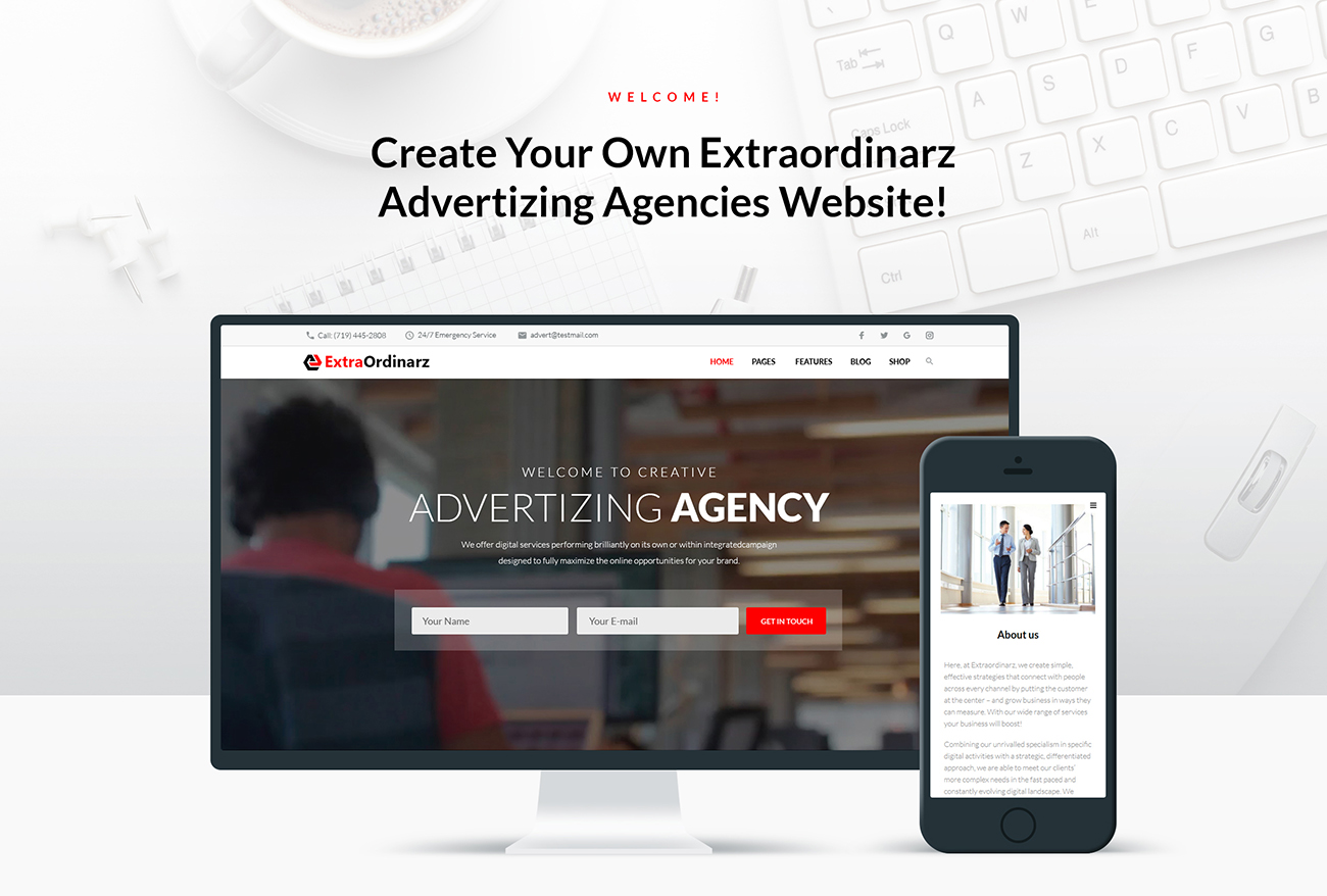 рекламное агентство wordpress тема