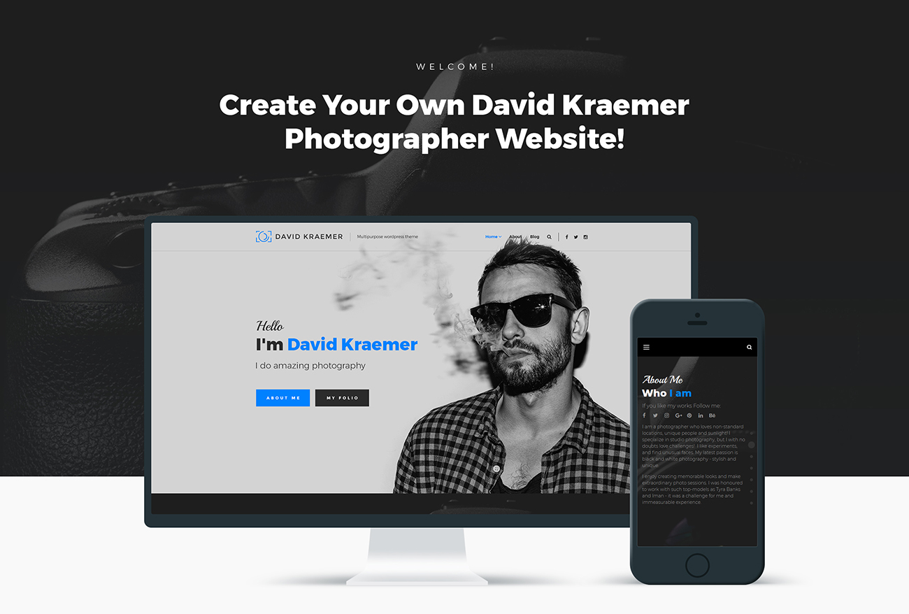 фотограф wordpress тема