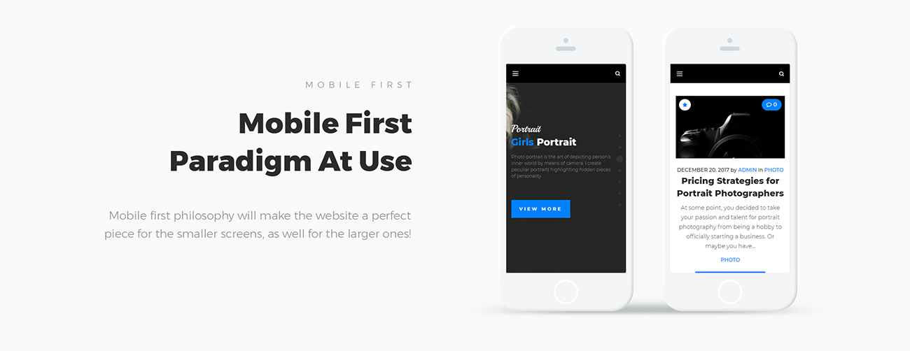 фотограф wordpress тема