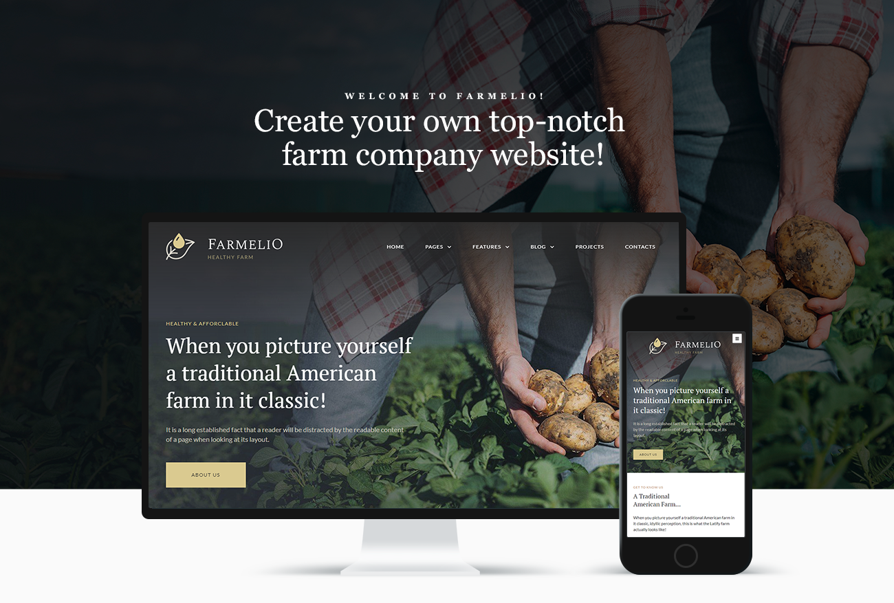 ферма адаптивная тема wordpress