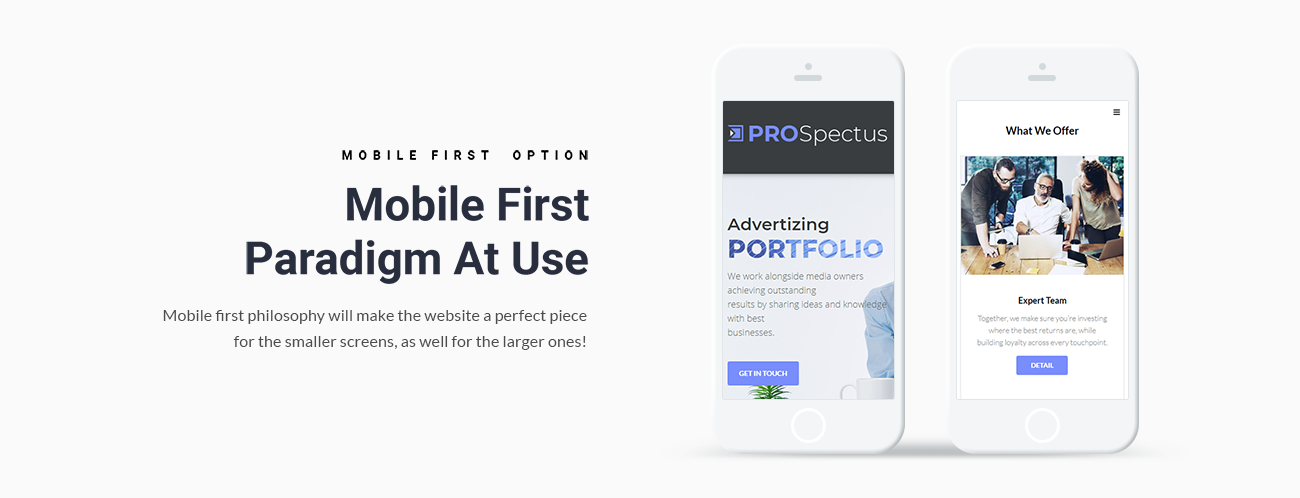 рекламное портфолио wordpress тема