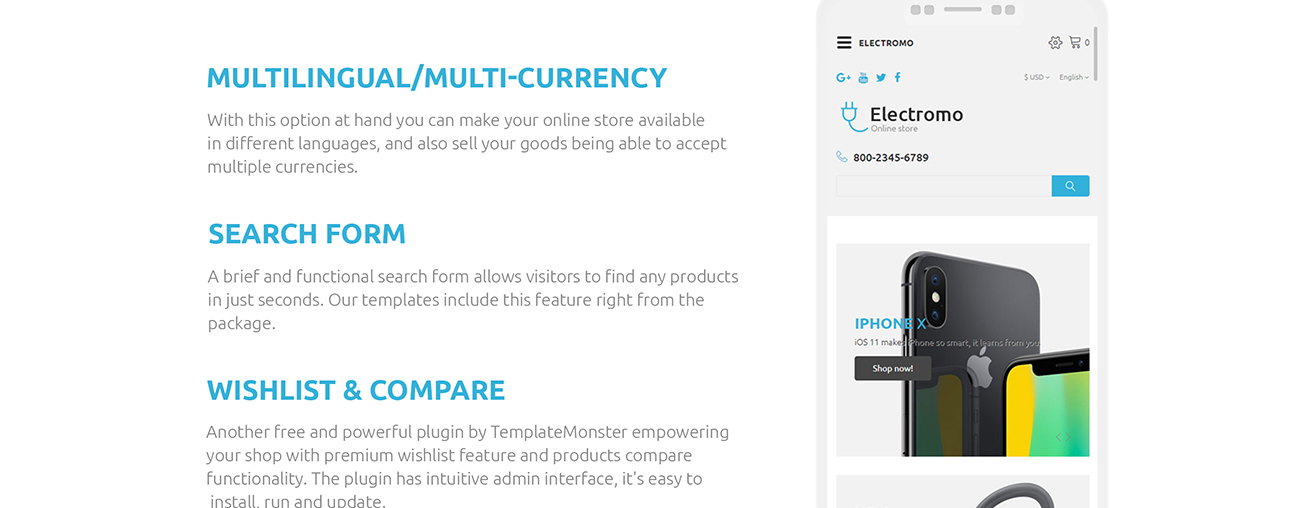 электронный интернет магазин opencart шаблон