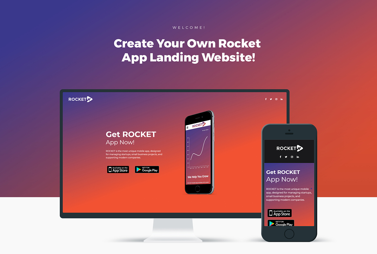 мобильное приложение целевая страница wordpress тема