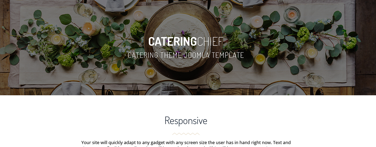 кейтеринг шаблон joomla