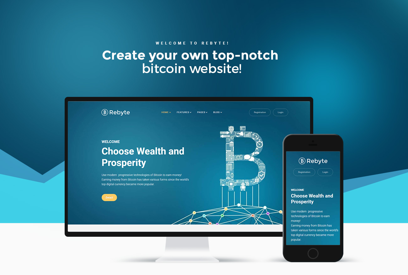 rebyte bitcoin шаблоны wordpress тема
